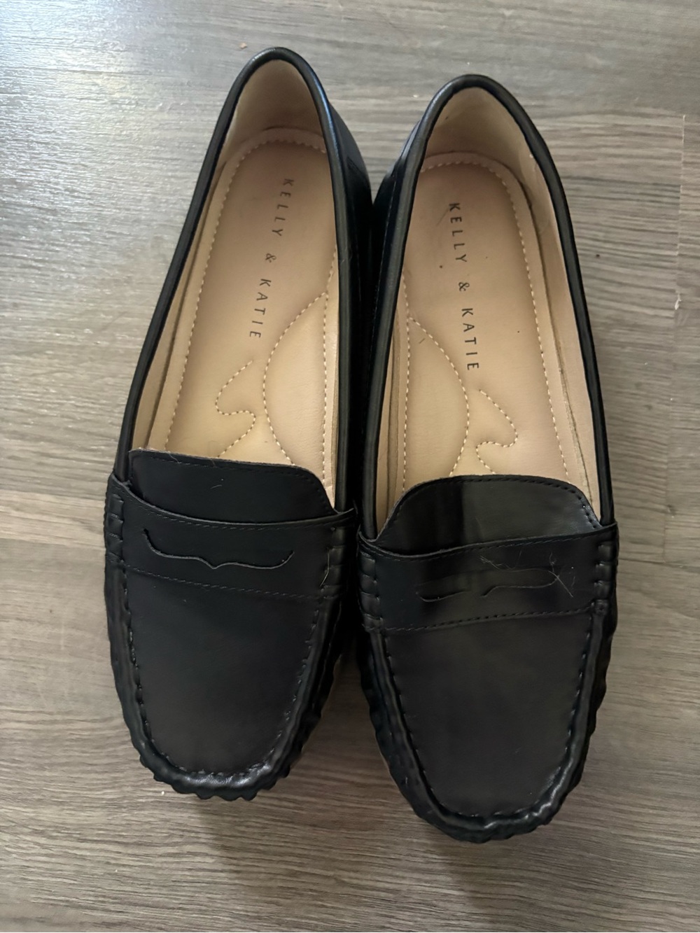 Kelly & Katie Black Penny Loafers — Women's Classic Slip-Ons